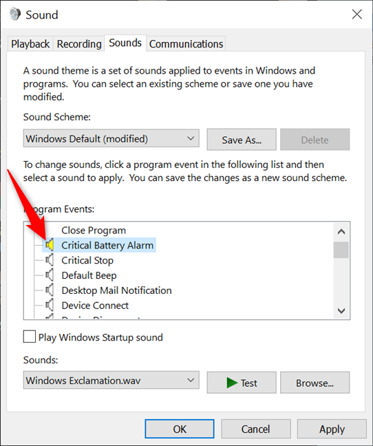 How to customize the sound schemes for Windows 10