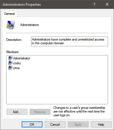 How to manage local users and groups in Windows 10 using lusrmgr.msc