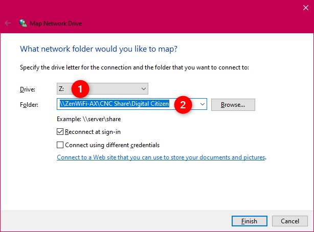 How to map FTP drives, network drives, and web shares, in Windows 10