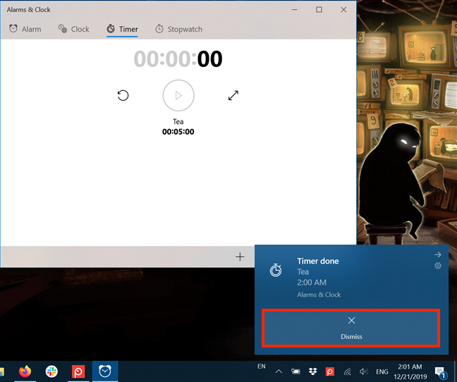 How to use the Windows 10 Timer