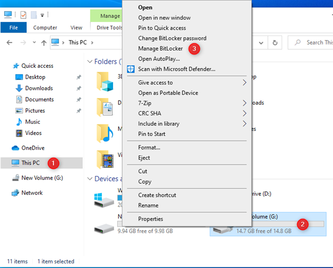 How to remove BitLocker To Go from a USB drive