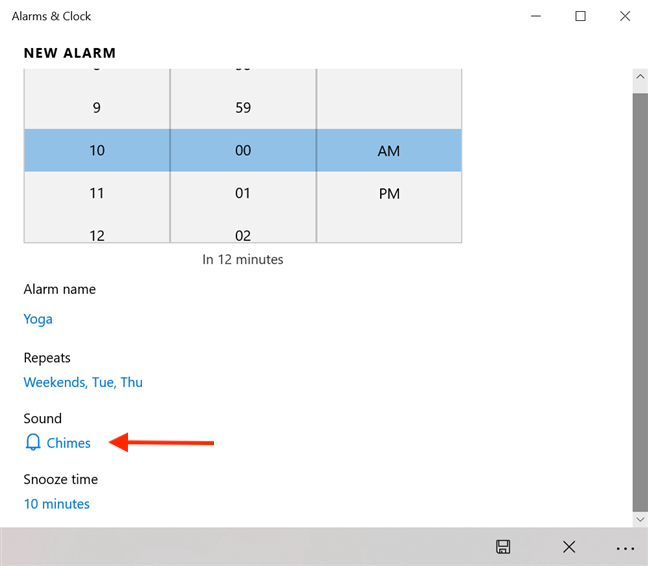 How to use and turn off alarms in Windows 10