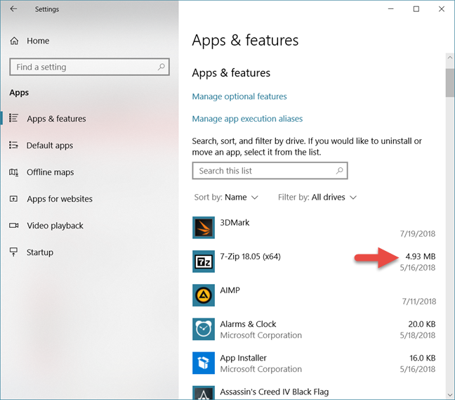 4 ways to find out how much space your apps are using, in Windows (all versions)
