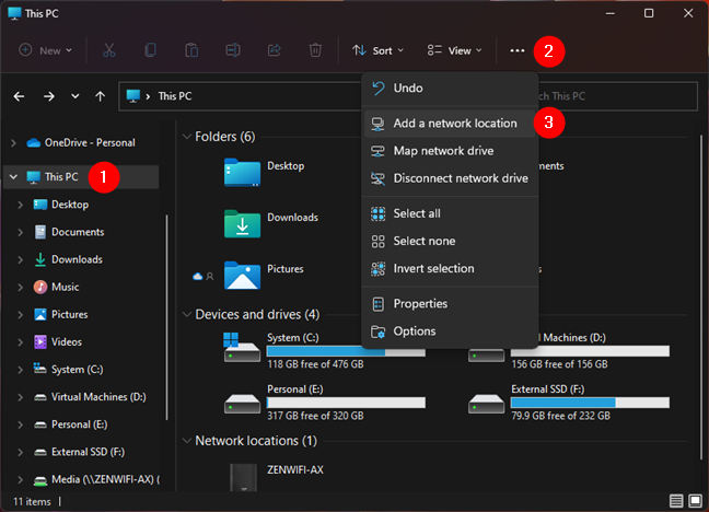 How to map network drives and add FTP locations in Windows 11