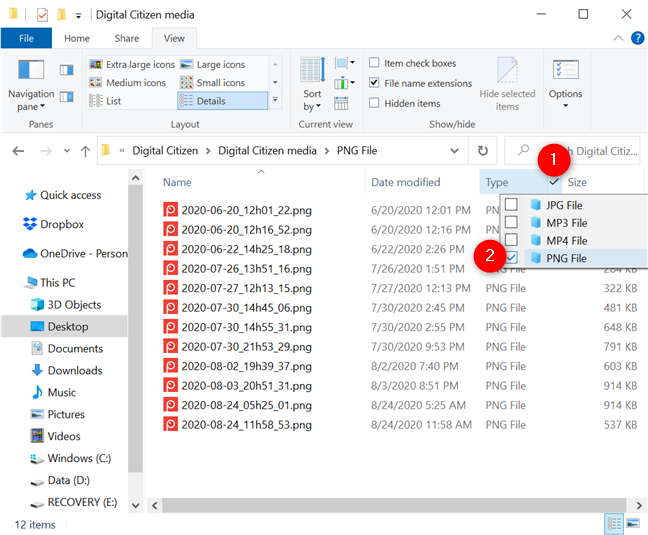 How to sort, group, and filter files & folders in Windows 10s File Explorer