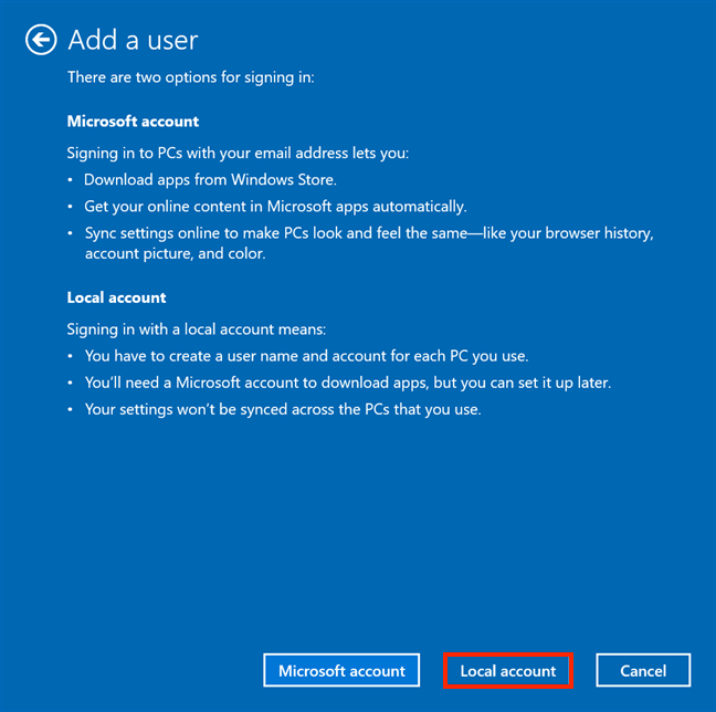 6 ways to add a local (non-Microsoft) user to Windows 10