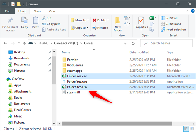 How to export the directory tree of a folder in Windows