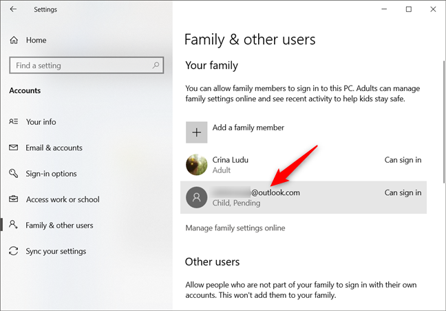 How to add a child account to your Windows 10 PC