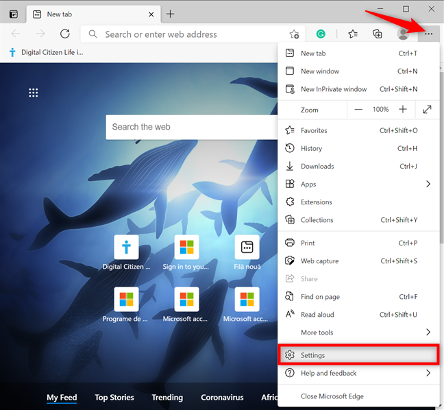 How to change the Microsoft Edge download location