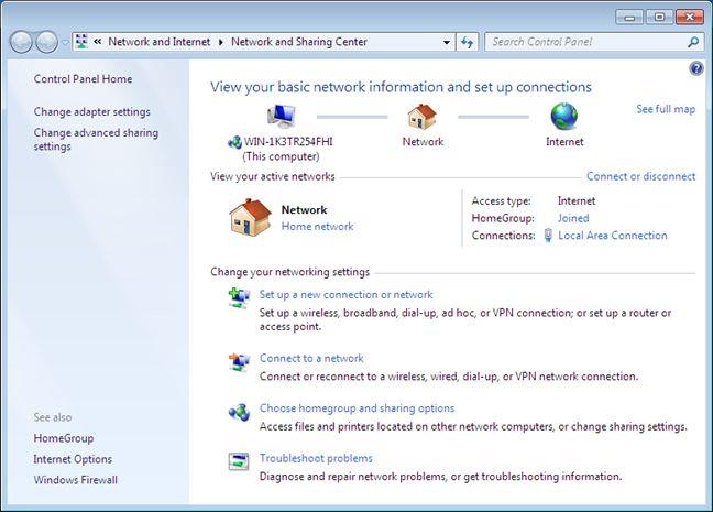 Simple questions: What is the Network and Sharing Center in Windows?