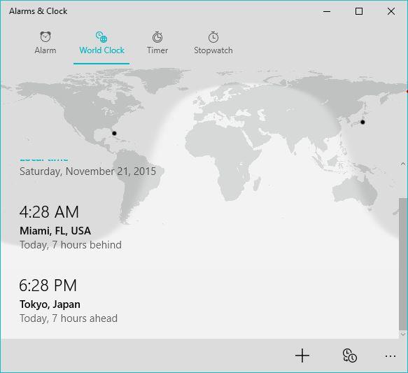 How to view the time in multiple countries, in Windows 10