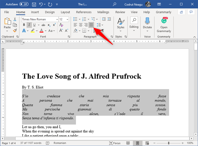 4 ways to align text in Microsoft Word