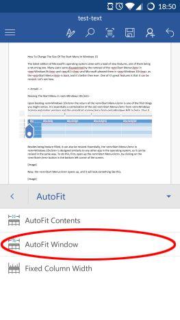 How to insert and edit tables in Microsoft Word for Android