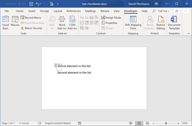 Create checklists with check boxes, and how to edit them, in Microsoft Word