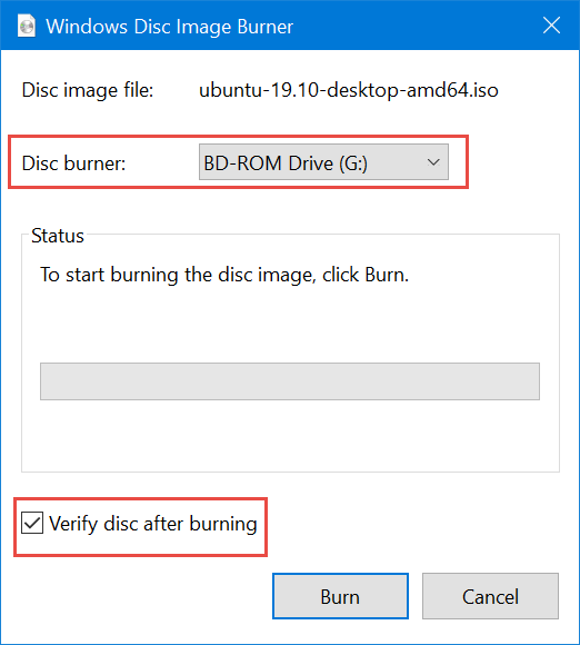 How to burn on ISO file to a disc (DVD, Blu-Ray, etc) in Windows 10