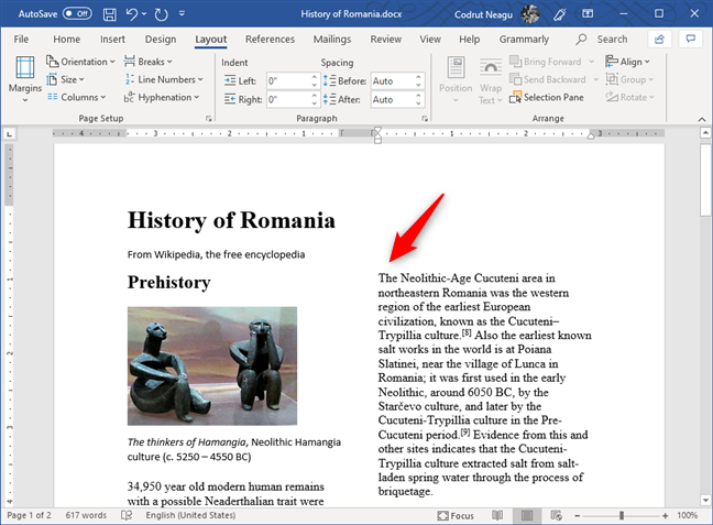 How do I write in two, three or more columns in Word documents?