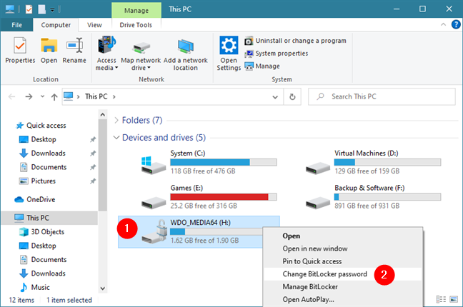 Get access to a BitLocker-encrypted USB drive when you forget its password