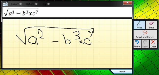 How to do math with the Math Input Panel in Windows