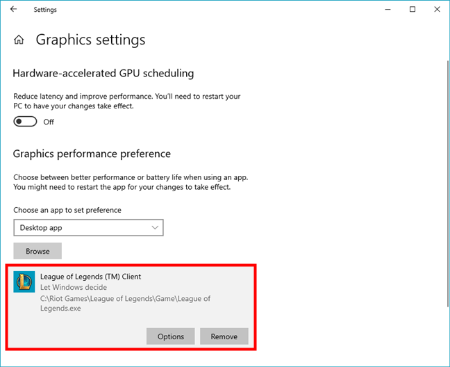 How to choose the default GPU for gaming or apps in Windows 10