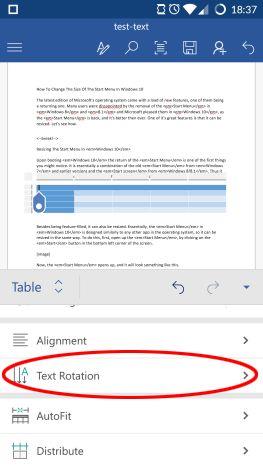 How to insert and edit tables in Microsoft Word for Android