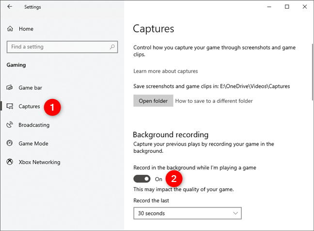 How can I record my gameplay on a Windows 10 PC?