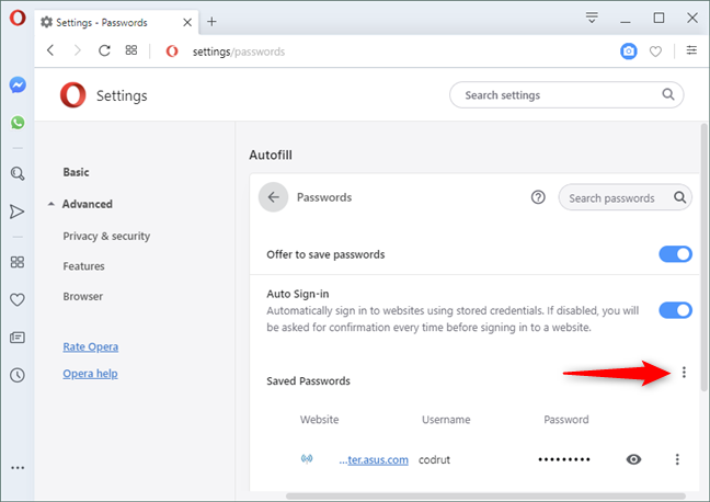 Export passwords from Chrome, Firefox, Opera, Microsoft Edge, and Internet Explorer