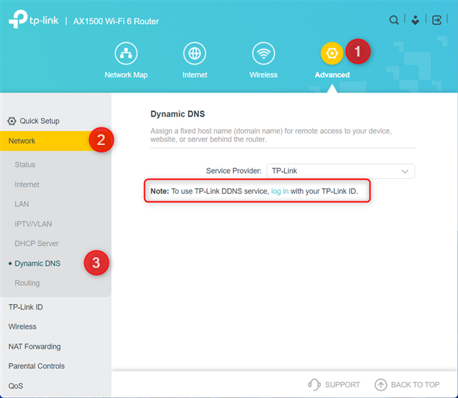 How to enable and configure DDNS on your TP-Link Wi-Fi 6 router