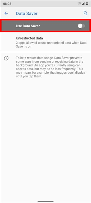 The Android Data Saver and how to enable it