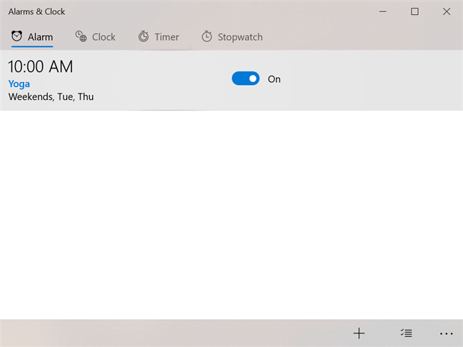 How to use and turn off alarms in Windows 10