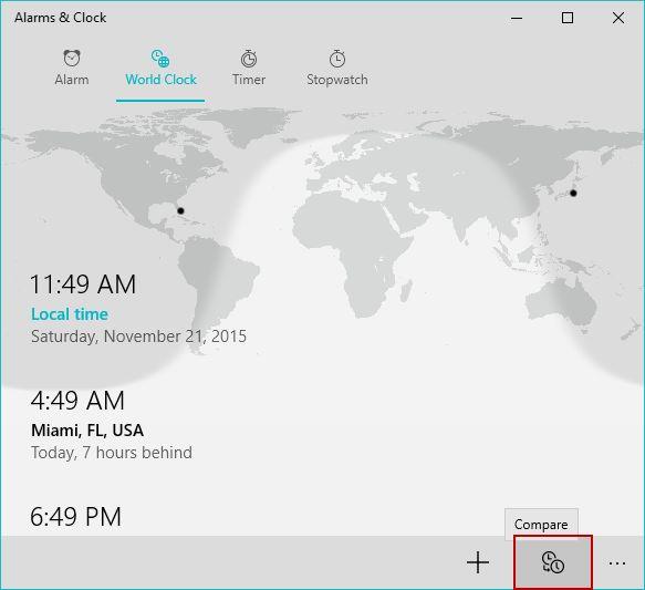 How to view the time in multiple countries, in Windows 10