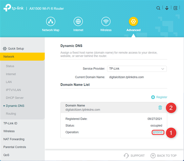 How to enable and configure DDNS on your TP-Link Wi-Fi 6 router