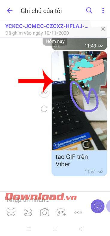 Instructions pour créer votre propre GIF sur Viber