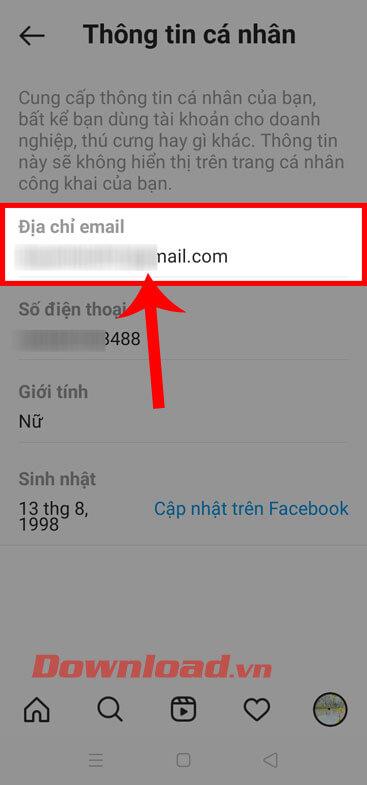 Instructions pour changer d'adresse e-mail sur Instagram