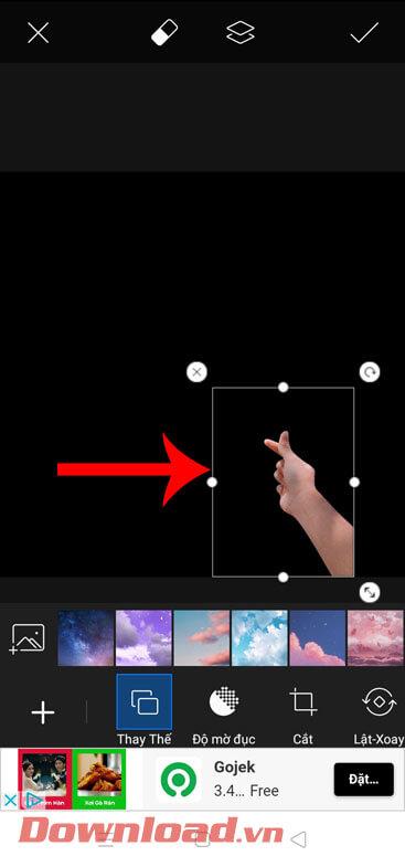 Instructions pour créer des photos de mains tendance à l'aide de PicsArt