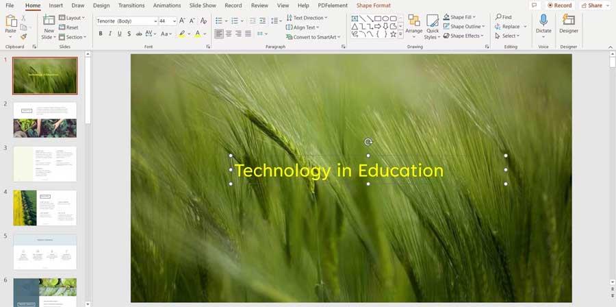 Cómo rotar texto e imágenes en Microsoft PowerPoint