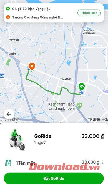 Instructions pour installer et appeler une voiture sur Gojek