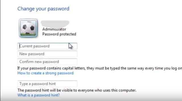 Instructions pour changer le mot de passe de l'ordinateur Windows