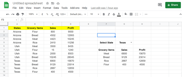 How to use the FILTER function in Google Sheets