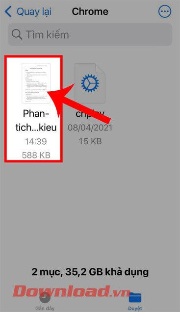 Instructions for setting PDF file password on iPhone