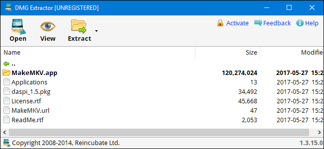 Comment ouvrir les fichiers DMG sous Windows