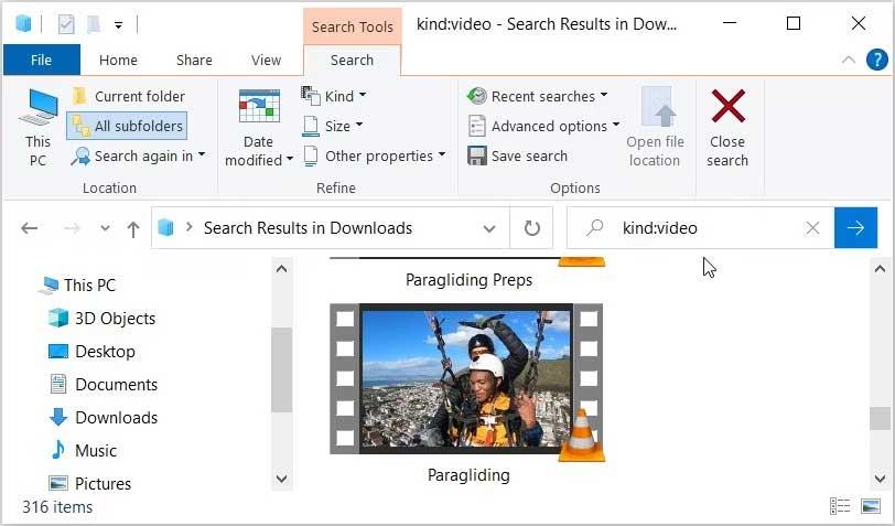 Sposoby wyszukiwania wszystkich plików wideo w systemie Windows