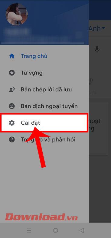 Instruções para ativar o balão do Google Tradutor no Android