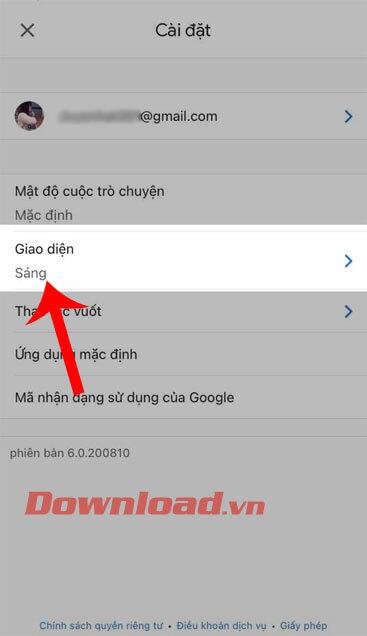 Instructions pour activer le mode fond sombre pour Gmail sur votre téléphone