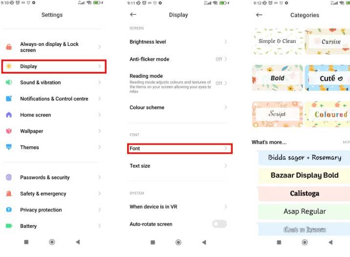 How to change font on Xiaomi