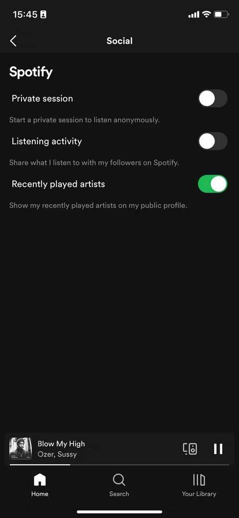 Como ocultar a atividade de ouvir música no Spotify