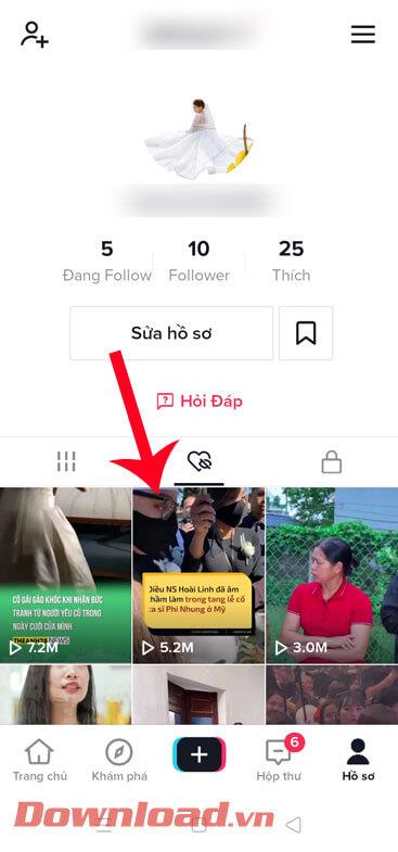 Instructions pour examiner les vidéos aimées sur TikTok