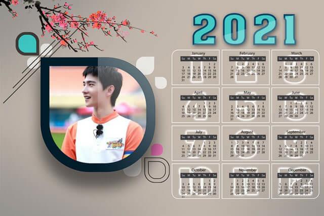 Instructions for creating a 2021 New Year calendar online