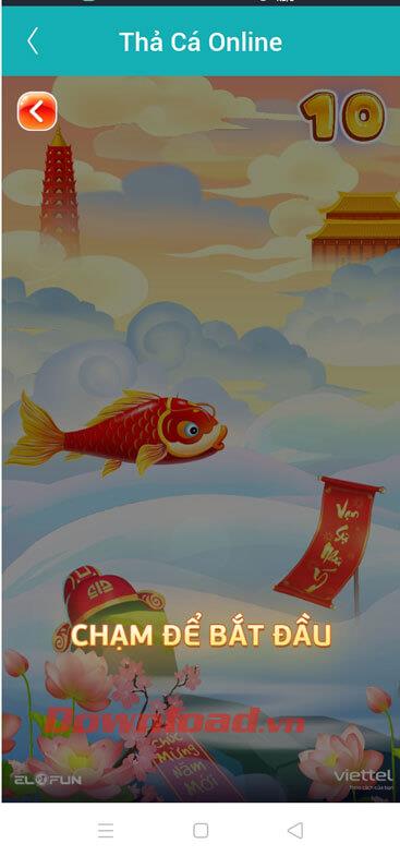 Play Fish Drop game online on My Viettel and receive free data packages, voice calls, and SMS