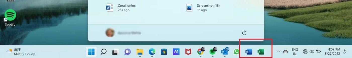 How to pin Word, Excel and PowerPoint files to the corresponding app icon on the Windows 11 taskbar