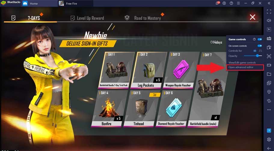 Improved mouse sensitivity for Free Fire on BlueStacks
